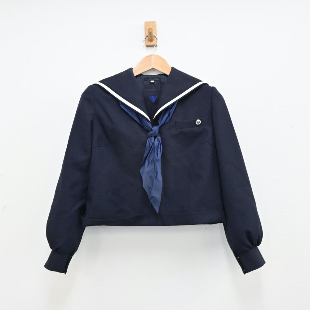 【中古】佐賀県 唐津東高等学校 女子制服 4点（セーラー服・スカート）sf013115