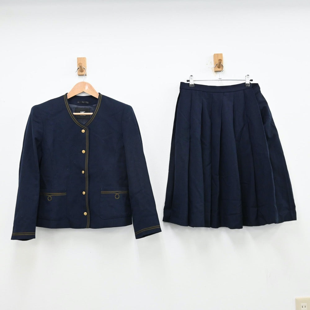 【中古】大分県 大分東明高等学校 女子制服 2点（ブレザー・スカート）sf013116