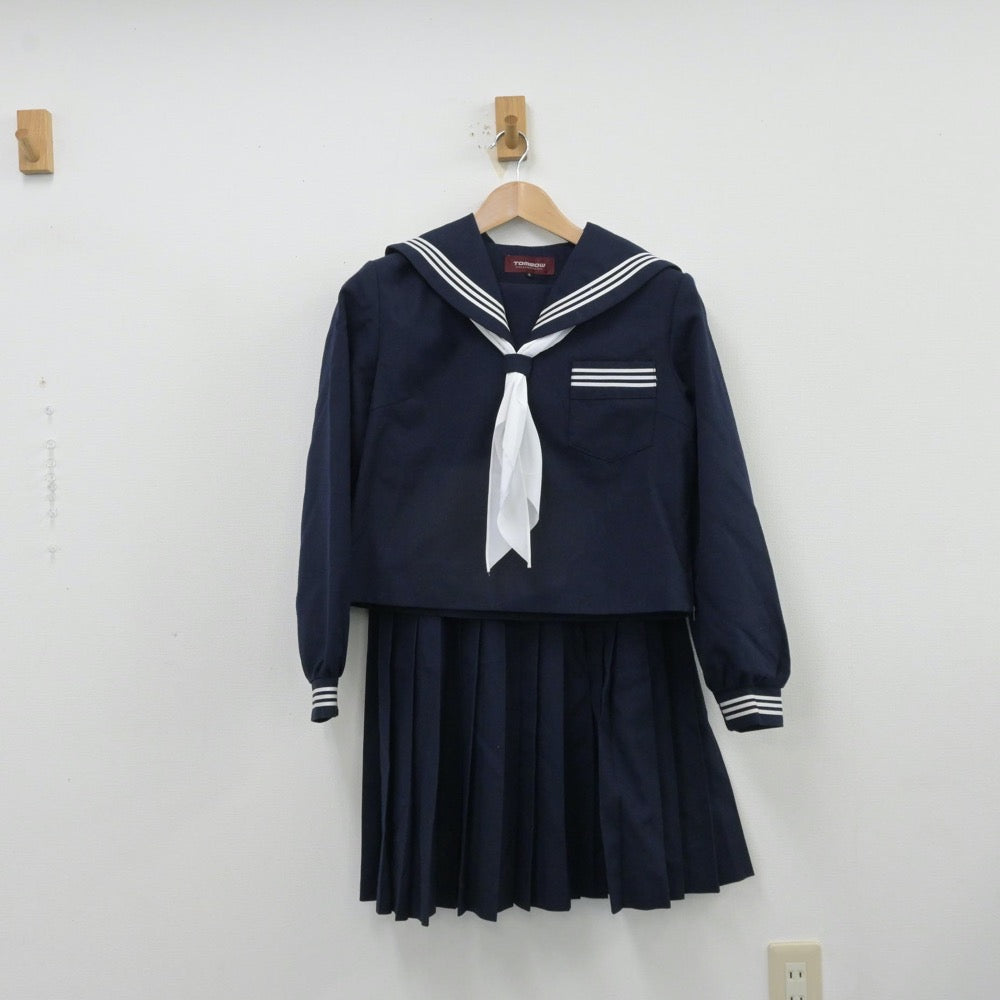 【中古】兵庫県 小野中学校 女子制服 3点（セーラー服・スカート）sf013121