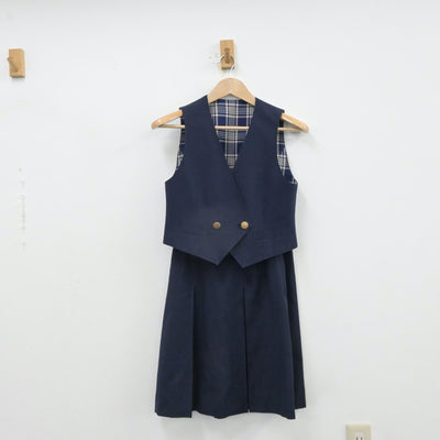 【中古】埼玉県 所沢北高等学校 女子制服 2点（ベスト・スカート）sf013137