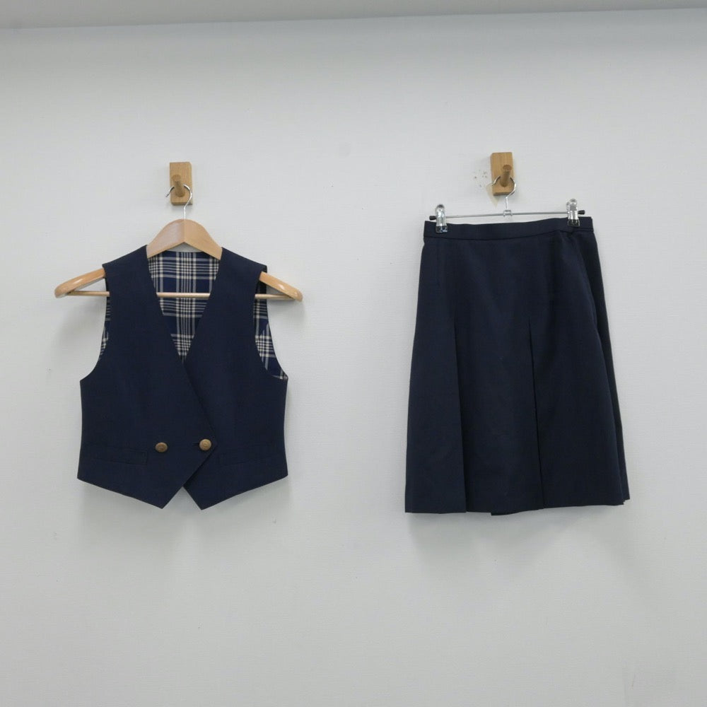 【中古】埼玉県 所沢北高等学校 女子制服 2点（ベスト・スカート）sf013137