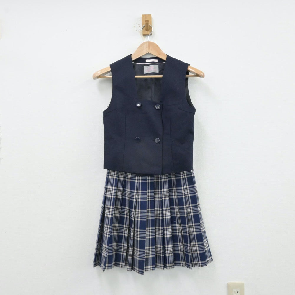 【中古】埼玉県 山村学園高等学校 女子制服 4点（ブレザー・ベスト・スカート）sf013139