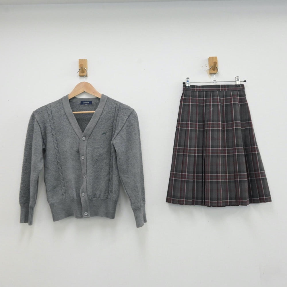 【中古】埼玉県 北中学校 女子制服 2点（ニット・スカート）sf013144