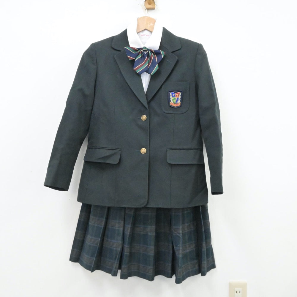 【中古】埼玉県 埼玉県熊谷市立富士見中学校 女子制服 3点（ブレザー・シャツ・スカート）sf013157