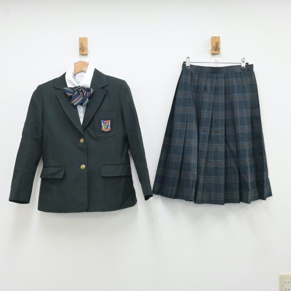 【中古】埼玉県 埼玉県熊谷市立富士見中学校 女子制服 3点（ブレザー・シャツ・スカート）sf013157