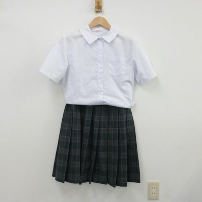 【中古】埼玉県 埼玉県熊谷市立富士見中学校 女子制服 2点（シャツ・スカート）sf013159