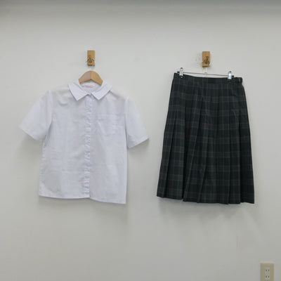 【中古】埼玉県 埼玉県熊谷市立富士見中学校 女子制服 2点（シャツ・スカート）sf013159