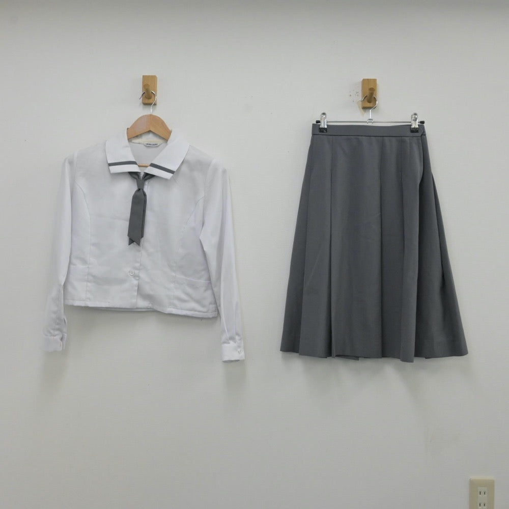 【中古】広島県 広島県立福山誠之館高等学校 女子制服 3点（シャツ・スカート）sf013162