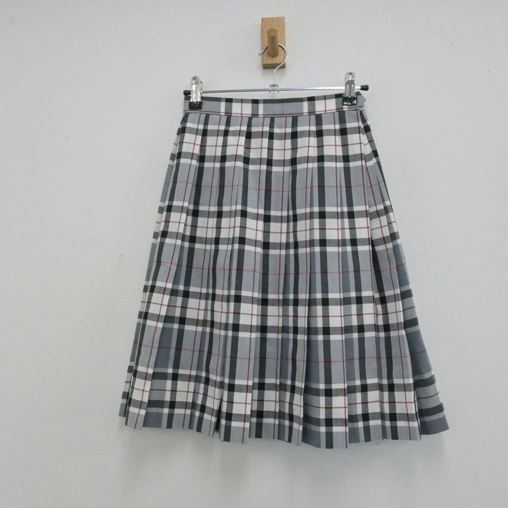 【中古】東京都 富士見丘高等学校 女子制服 4点（シャツ・ニット・スカート）sf013172