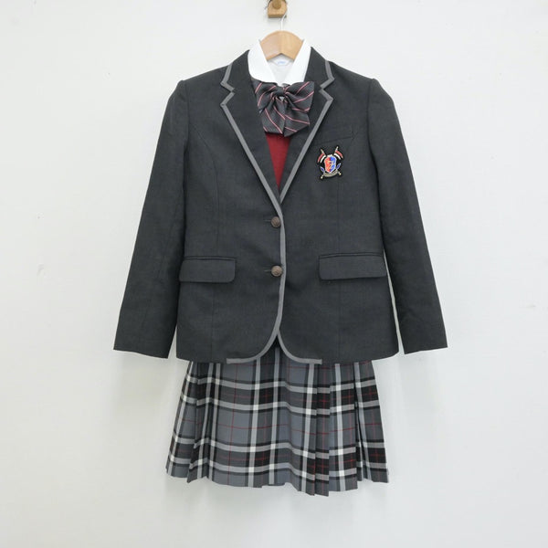 製品保証東京都 富士高等学校 女子制服 2点（セーラー服・スカート）sf003152 学生服