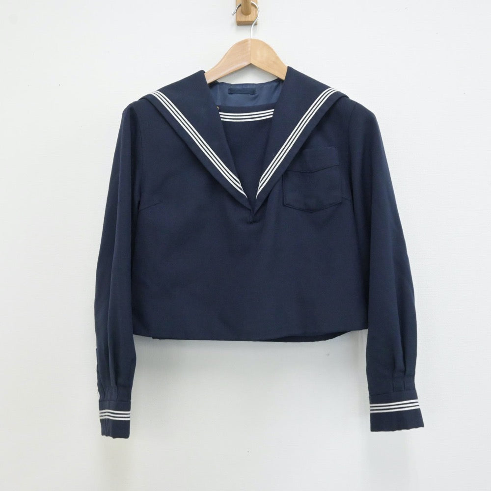 【中古】北海道 遺愛女子高等学校 女子制服 2点（セーラー服・スカート）sf013177