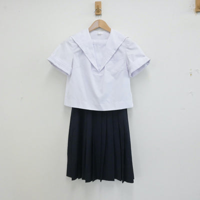 【中古】北海道 遺愛女子高等学校 女子制服 2点（セーラー服・スカート）sf013179