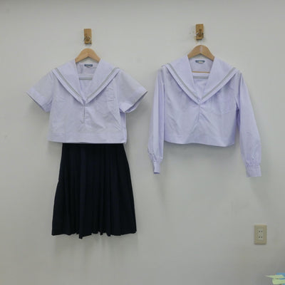 【中古】大阪府 四天王寺中学校 女子制服 4点（セーラー服・ニット・スカート）sf013196