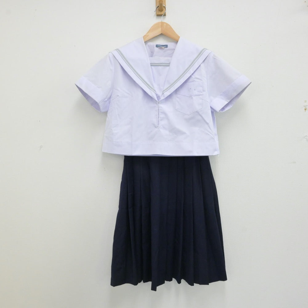 【中古】大阪府 四天王寺中学校 女子制服 4点（セーラー服・ニット・スカート）sf013196