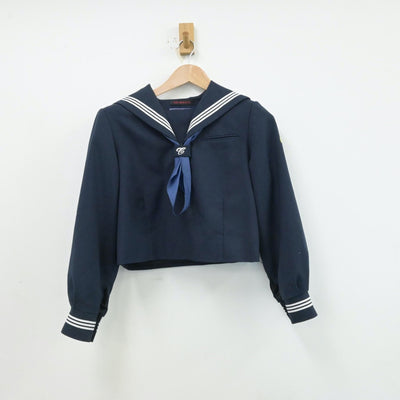 【中古】埼玉県 越谷市立中央中学校 女子制服 2点（セーラー服・ジャンパースカート）sf013205