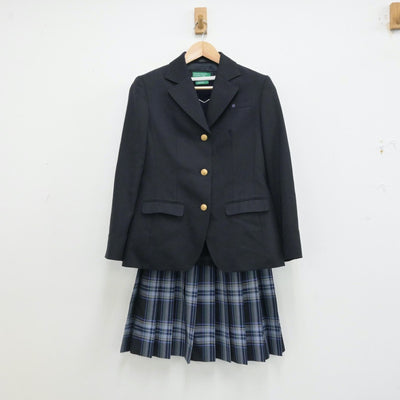 【中古】東京都 大森学園高等学校 女子制服 4点（ブレザー・ニット・スカート）sf013208