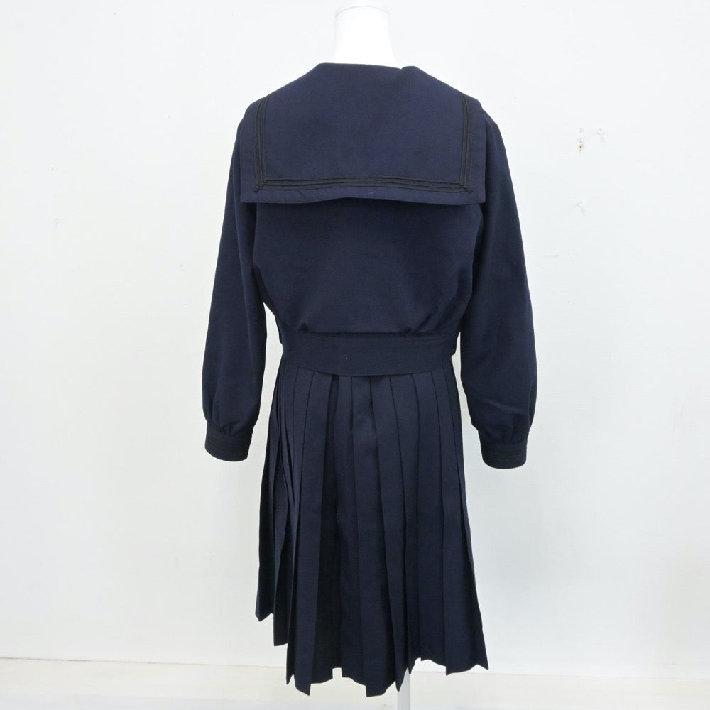 【中古】兵庫県 神戸山手女子高等学校 女子制服 3点（セーラー服・ニット・スカート）sf013234