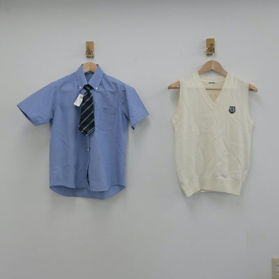 【中古】北海道 札幌新陽高等学校 女子制服 3点（シャツ・シャツ・ニットベスト）sf013247