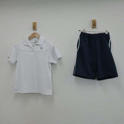 【中古】神奈川県 横浜女学院中学高等学校 女子制服 2点（体操服 上・体操服 下）sf013263