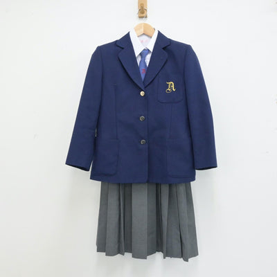 【中古】埼玉県 川口市立青木中学校 女子制服 4点（ブレザー・シャツ・スカート）sf013264