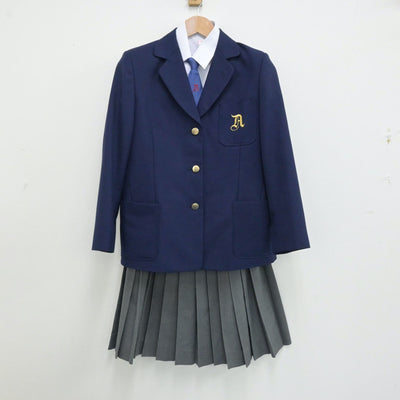 【中古】埼玉県 青木中学校 女子制服 4点（ブレザー・シャツ・スカート）sf013266