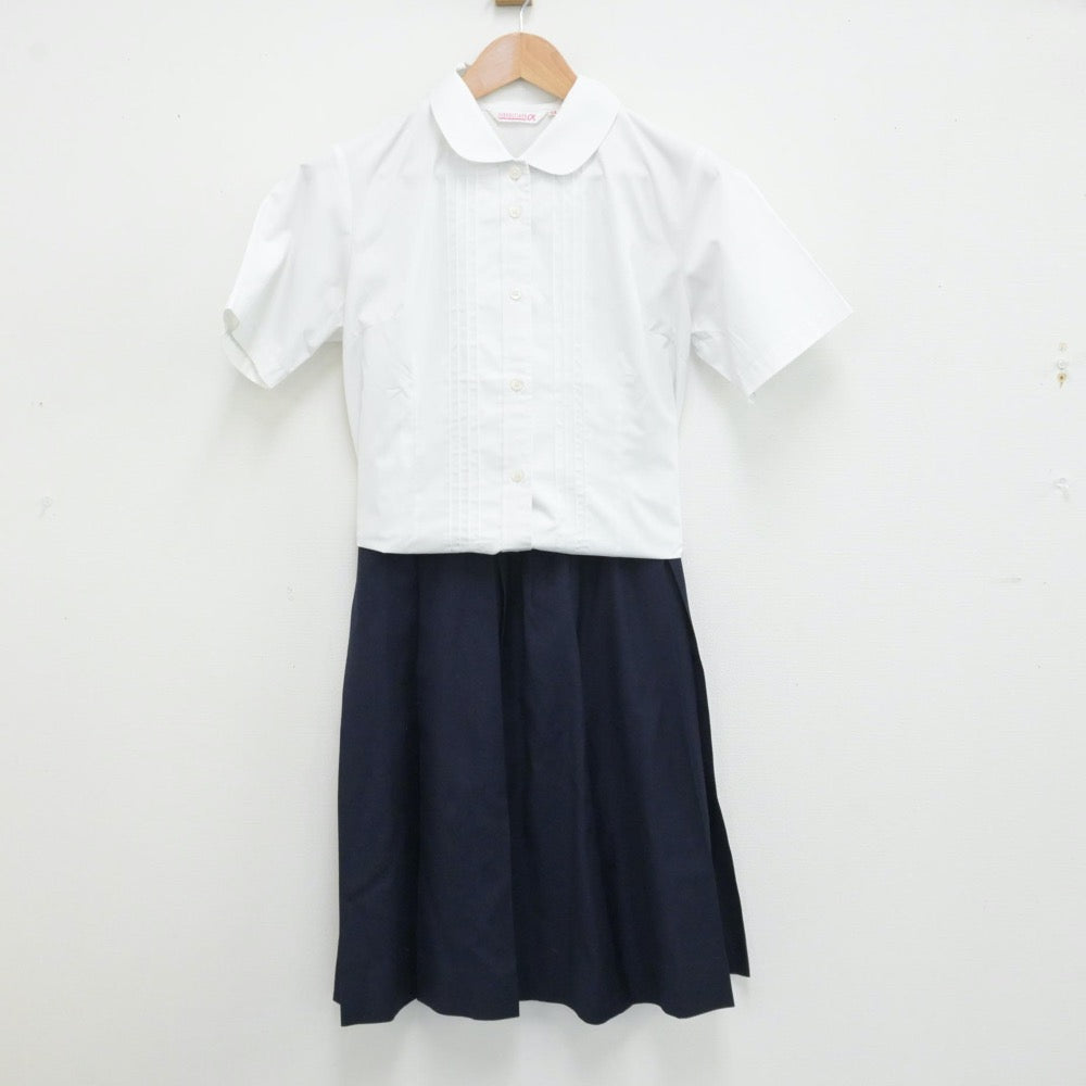 【中古】群馬県 前橋女子高等学校 女子制服 3点（シャツ・スカート）sf013272