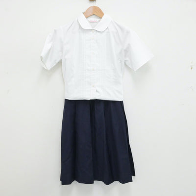 【中古】群馬県 前橋女子高等学校 女子制服 3点（シャツ・スカート）sf013272