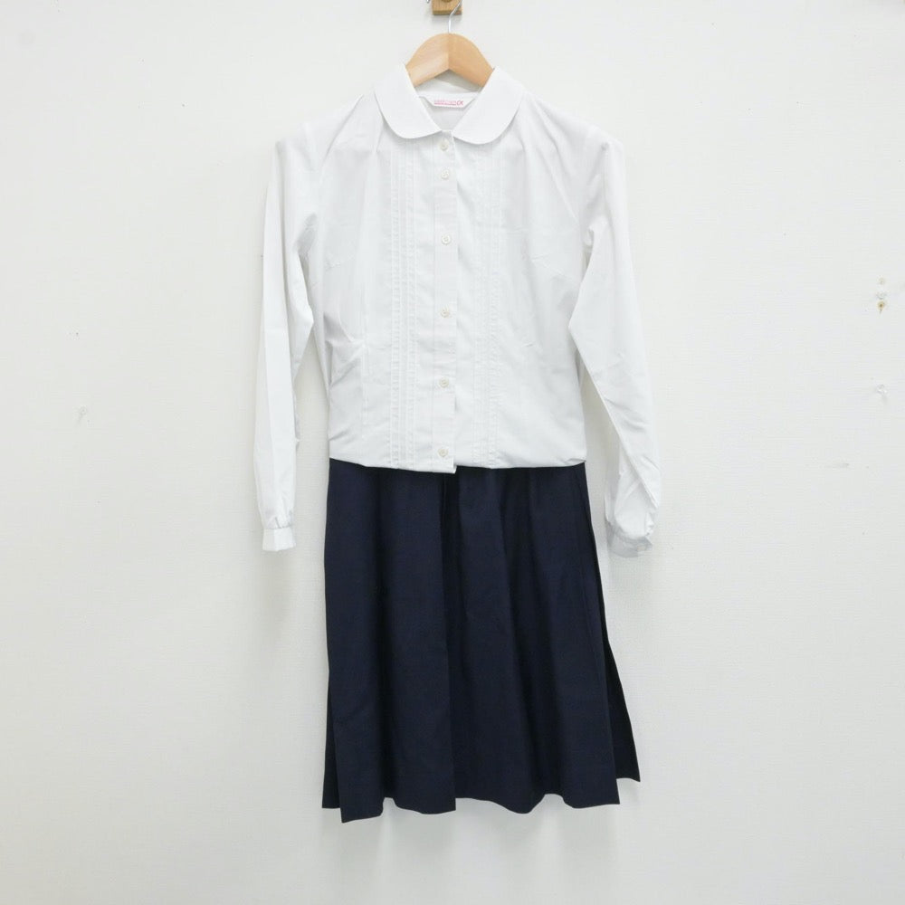 【中古】群馬県 前橋女子高等学校 女子制服 3点（シャツ・スカート）sf013272