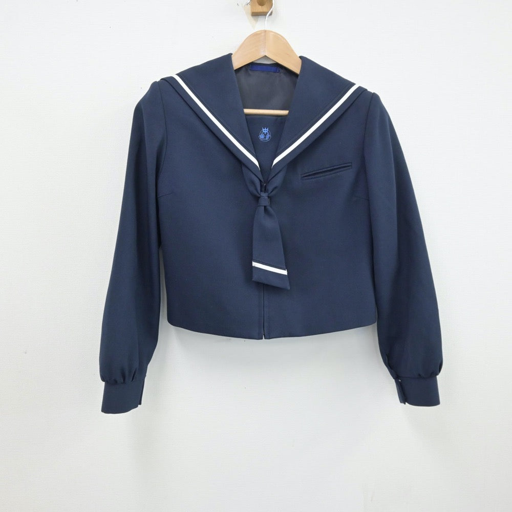 【中古】群馬県 鎌倉中学校 女子制服 3点（セーラー服・スカート）sf013274