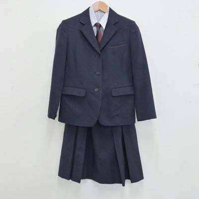 【中古】広島県 福山誠之館高等学校 女子制服 4点（ブレザー・シャツ・スカート）sf013277