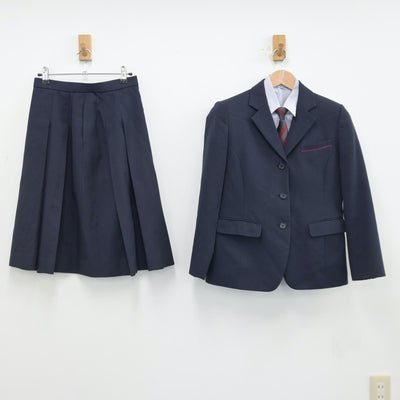 【中古】広島県 福山誠之館高等学校 女子制服 4点（ブレザー・シャツ・スカート）sf013277