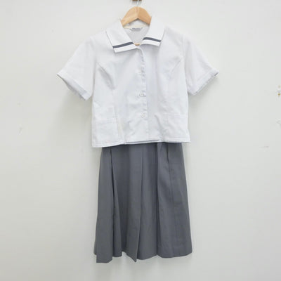 【中古】広島県 福山誠之館高等学校 女子制服 4点（セーラー服・スカート）sf013278