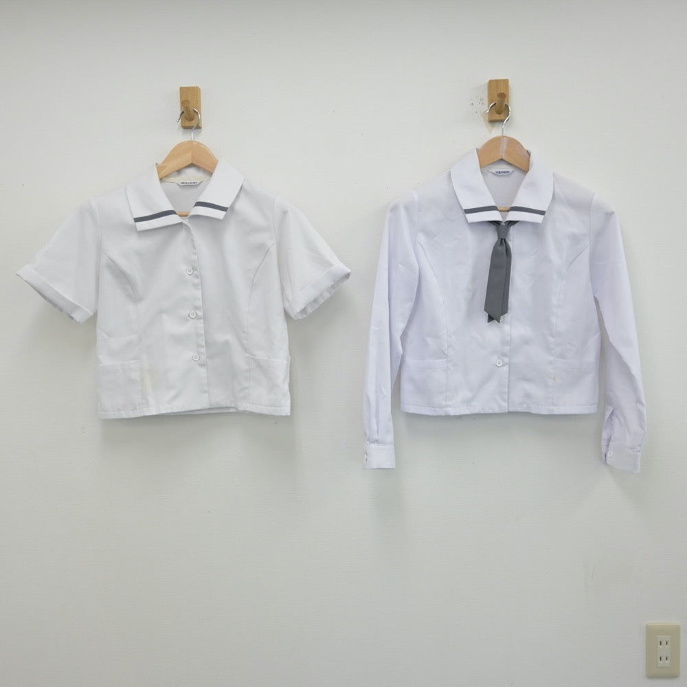 【中古】広島県 福山誠之館高等学校 女子制服 4点（セーラー服・スカート）sf013278