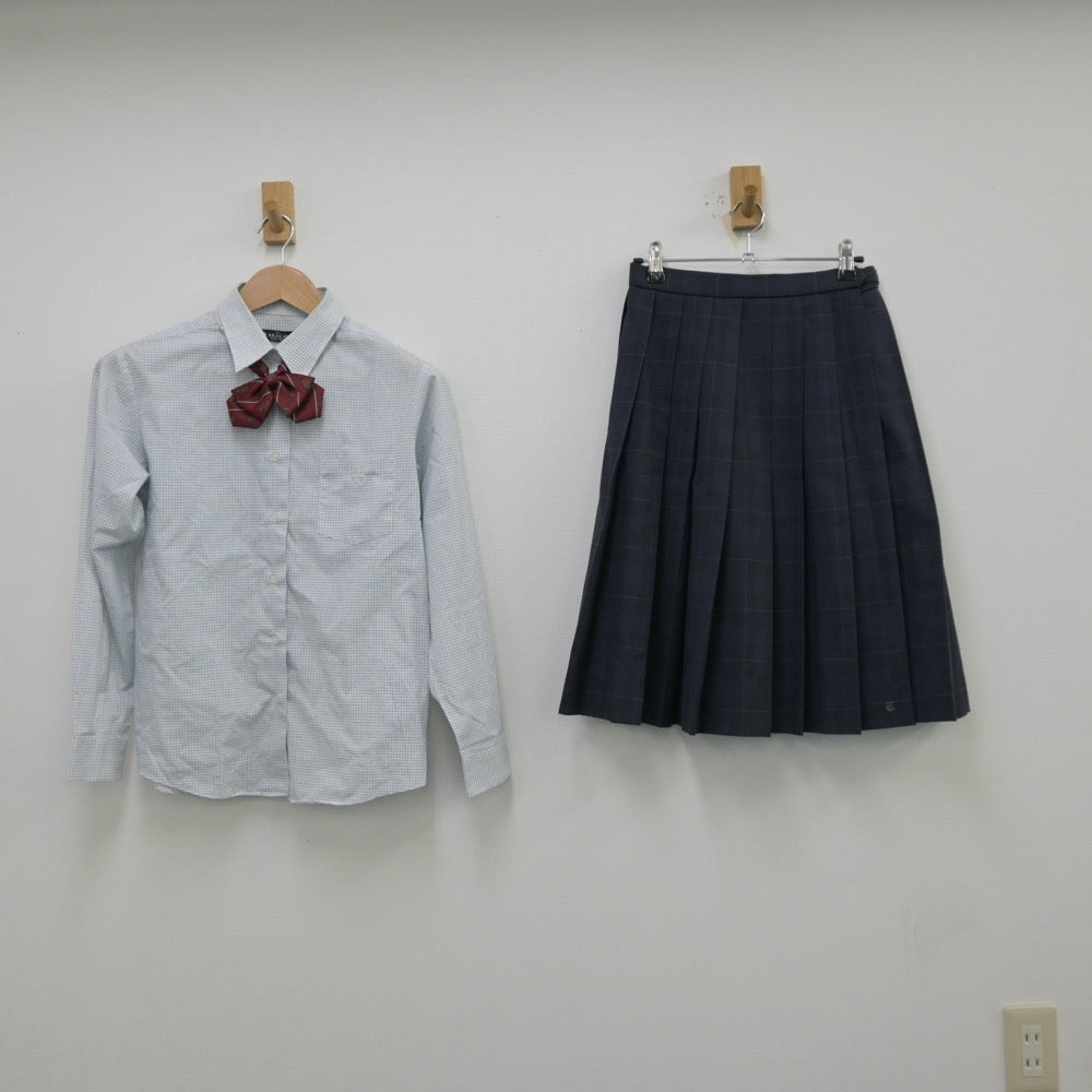 【中古】三重県 津商業高等学校 女子制服 5点（ブレザー・シャツ・スカート）sf013287