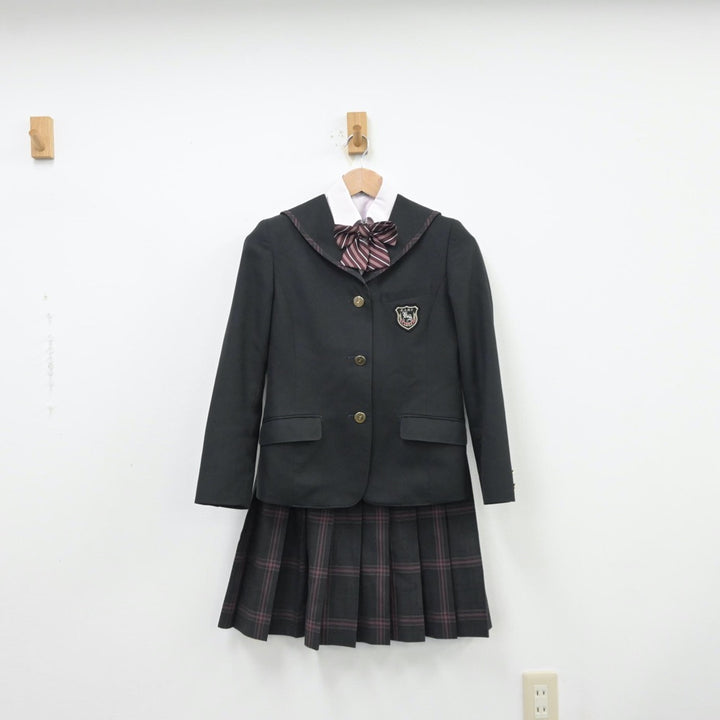 【中古】福岡県 九州産業大学附属九州産業高等学校 女子制服 5点（ブレザー・シャツ・スカート）sf013292