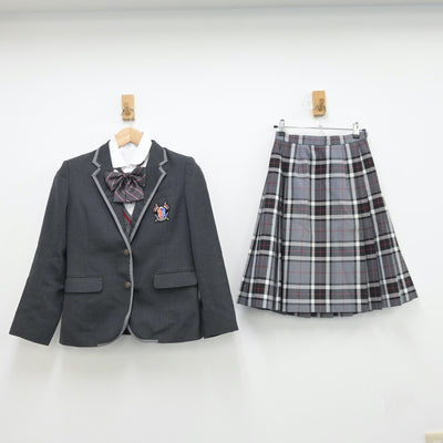 【中古】東京都 富士見丘高等学校 女子制服 6点（ブレザー・シャツ・シャツ・ニット・スカート）sf013311