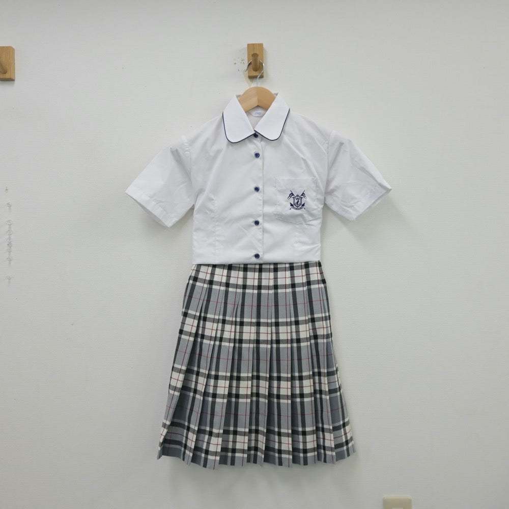 【中古】東京都 富士見丘高等学校 女子制服 3点（シャツ・スカート）sf013312