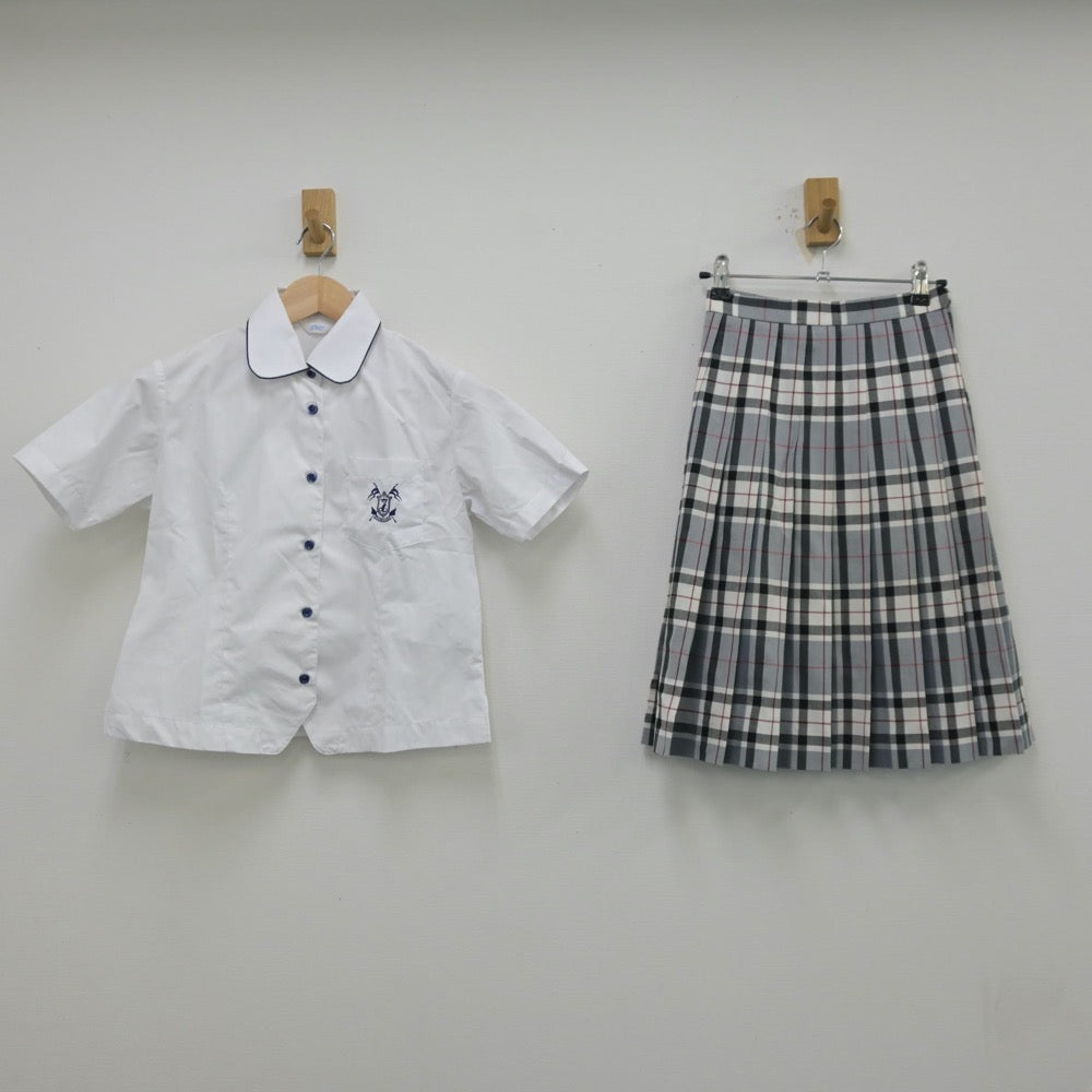 【中古】東京都 富士見丘高等学校 女子制服 3点（シャツ・スカート）sf013312