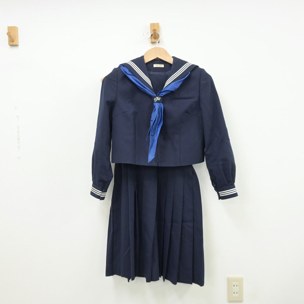 【中古】東京都 牛込第一中学校 女子制服 3点（セーラー服・ジャンパースカート）sf013324