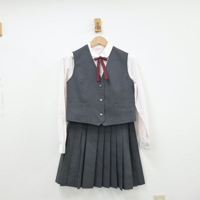 【中古】愛知県 半田農業高等学校 女子制服 6点（ブレザー・シャツ・ベスト・スカート）sf013325