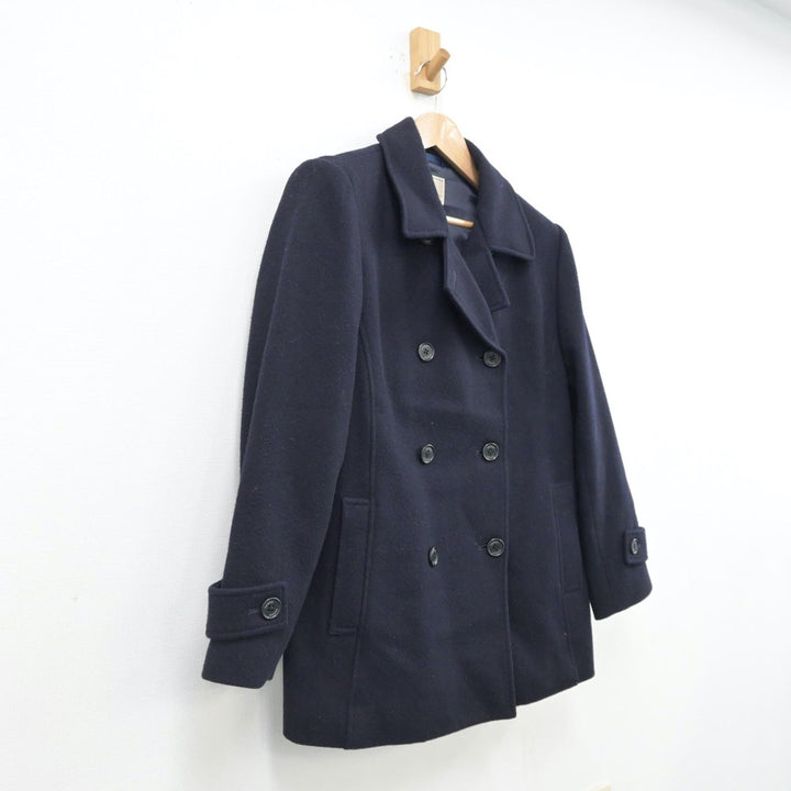 新品未使用 中村女子 中高校生 防寒着 コート 学校指定 新品 未着用 濃紺 スクールコート ダッフルコート 女子 学生 レディース コート S