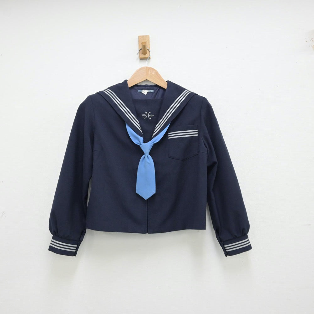 【中古】兵庫県 豊岡北中学校 女子制服 3点（セーラー服・スカート）sf013334