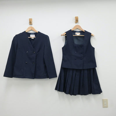 【中古】埼玉県 春里中学校 女子制服 3点（ブレザー・ベスト・スカート）sf013341