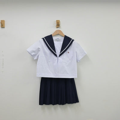 【中古】愛知県 惟信高等学校 女子制服 2点（セーラー服・スカート）sf013344