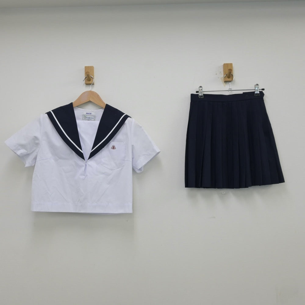 【中古】愛知県 惟信高等学校 女子制服 2点（セーラー服・スカート）sf013344