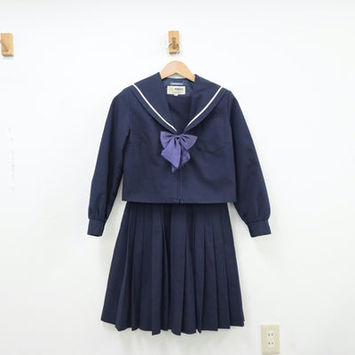 【中古】愛知県 惟信高等学校 女子制服 4点（セーラー服・スカート・スカート）sf013345