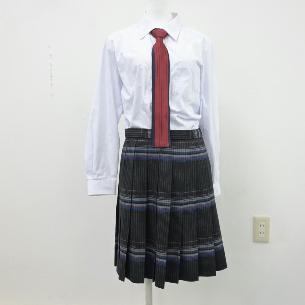 【中古】大阪府 賢明学院高等学校 女子制服 5点（ブレザー・シャツ・スカート）sf013349