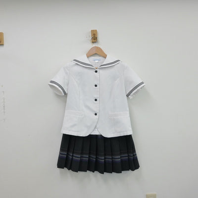 【中古】大阪府 賢明学院高等学校 女子制服 2点（セーラー服・スカート）sf013350