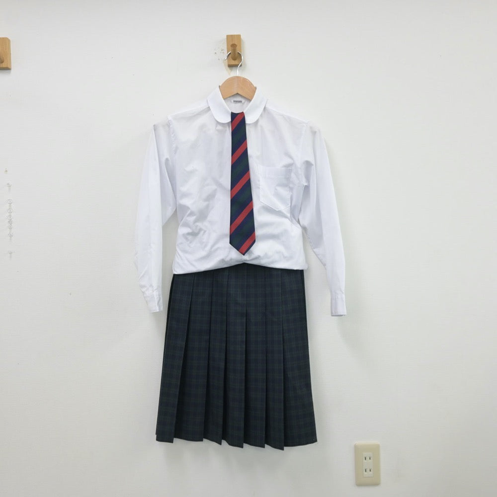 【中古】福岡県 福岡第一高等学校 女子制服 5点（ブレザー・シャツ・ニット・スカート）sf013351