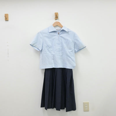 【中古】熊本県 必由館高等学校 女子制服 3点（シャツ・ニットベスト・ジャンパースカート）sf013356